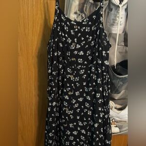 Wild Fable Black Floral Midi Dress